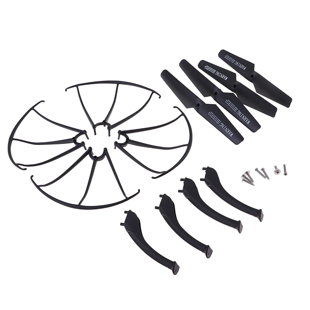 4Pcs Propeller + 4Pcs Landing Gear + 4Pcs Prop Protector for SYMA X5SC X5SW