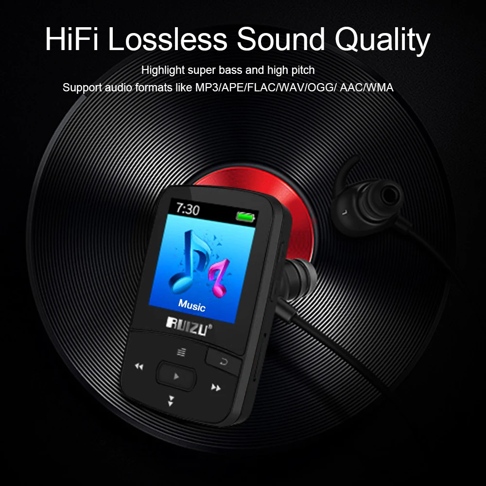 Мини 8 Гб Bluetooth MP3 плеер HiFi без потерь музыкальный с шагомером fm радио записывающим