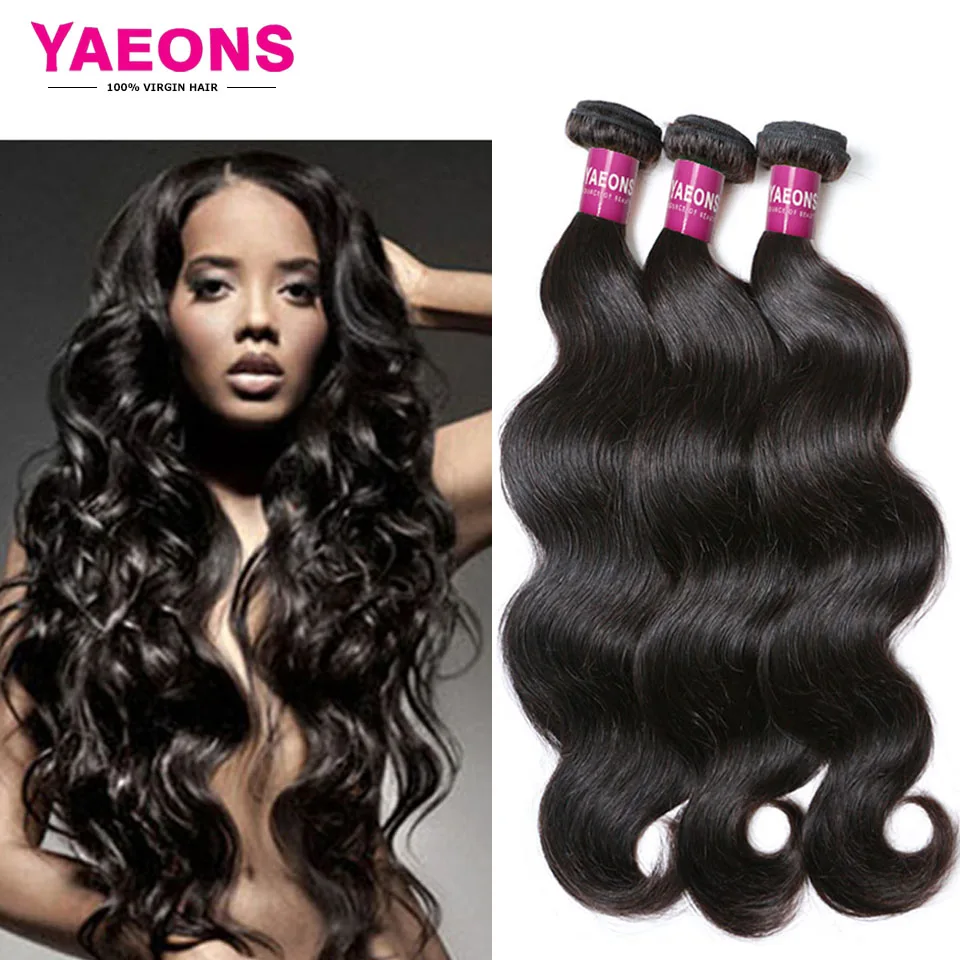 7A Brazilian Body Wave 3 Bundles Brazilian Virgin Hair Body Wave Yaeons Hair Products Human Hair Brazilian Hair Weave Bundles