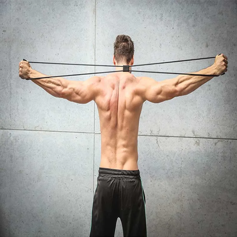 Восемь символов латекса для мужчин грудь домашнее оборудование для фитнеса здоровье тренировки руки мышцы рук грудные мышцы Стрейч Йога