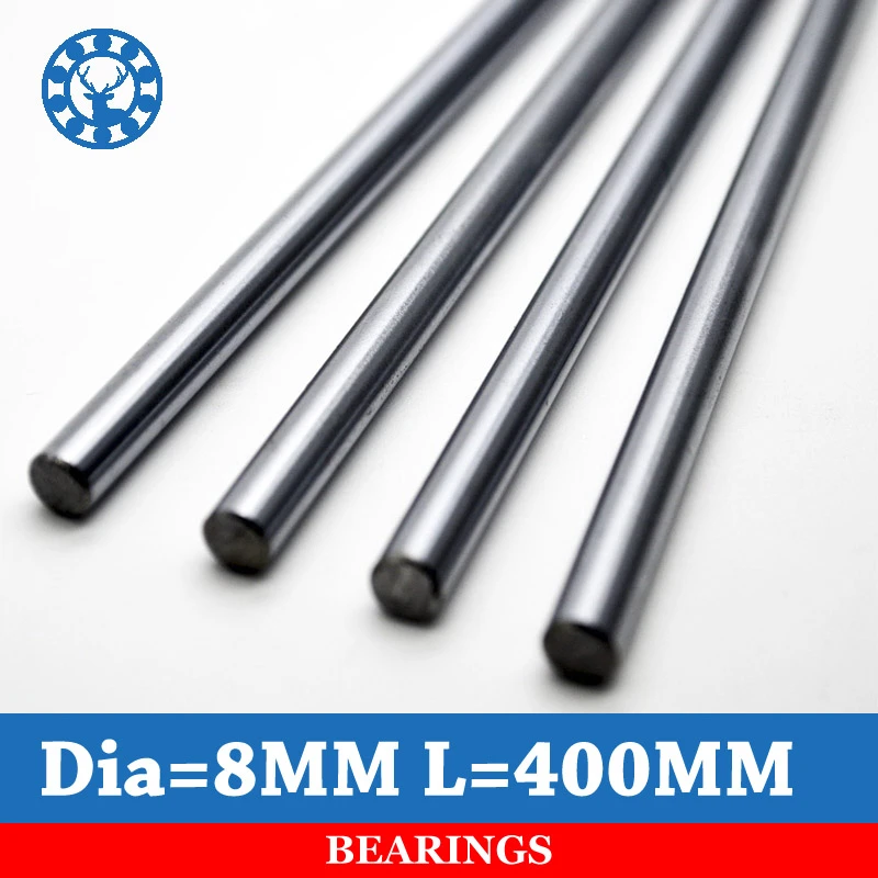 8x400mm CNC Linear Rail Shaft Rod,Linear Motion Slide Rails for 3D Printer,Rod Linear Bearing Rod for Engraving Machine 