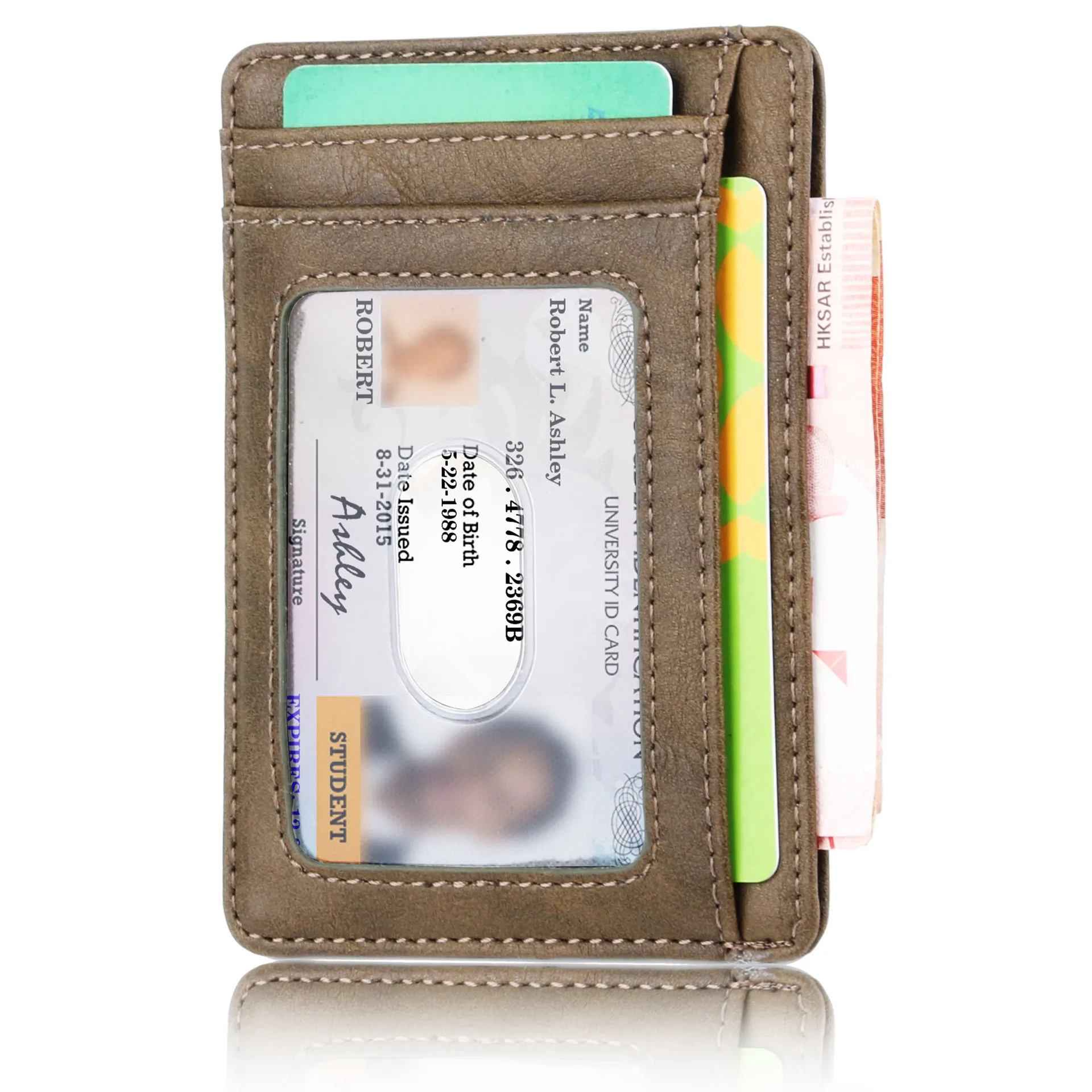 RFID блокирующий мужской кожаный бумажник тонкий кредитный держатель для карт бизнес мужской портативный мини кошелек для путешествий для мужчин