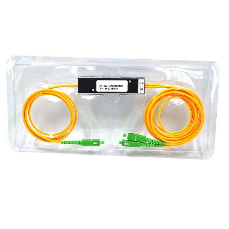

5Piece 1x2 SC APC fiber optic splitter Single mod Optical Coupler Free Shipping