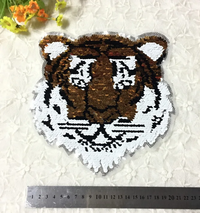2017-NEW-Tiger-Reversible-Change-color-Sequins-Sew-On-Patches-for-clothes-DIY-Patch-Applique-Bag (2)