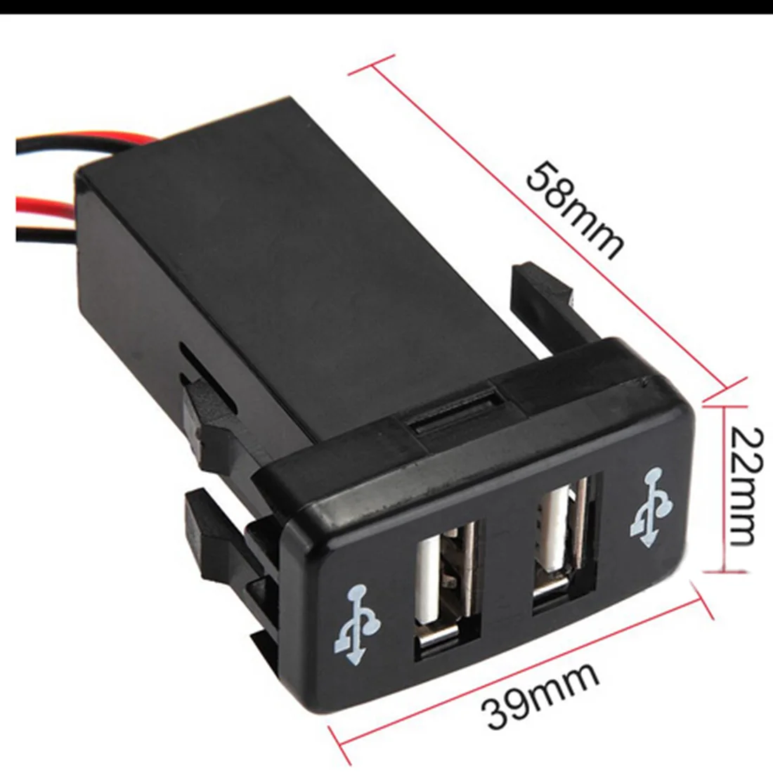 Горячая автомобиль 2.1A двойной USB порт зарядное устройство смартфон-КПК DVR+ Аудио вход для Toyota VIGO лучшее качество