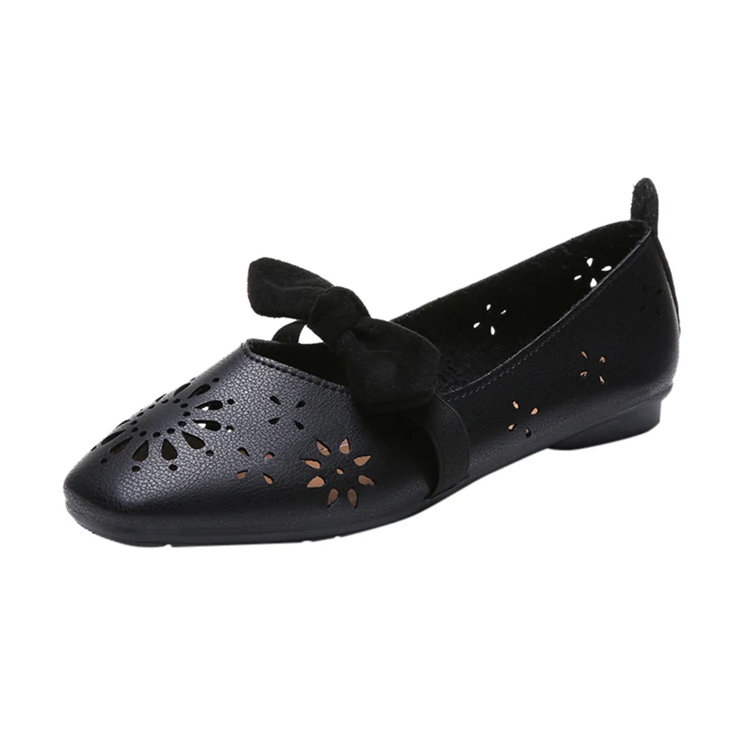 

Jaycosin best selling women's flat shoes new women's flat-bottomed hollow leather shoes square head shallow mouth casual shoes