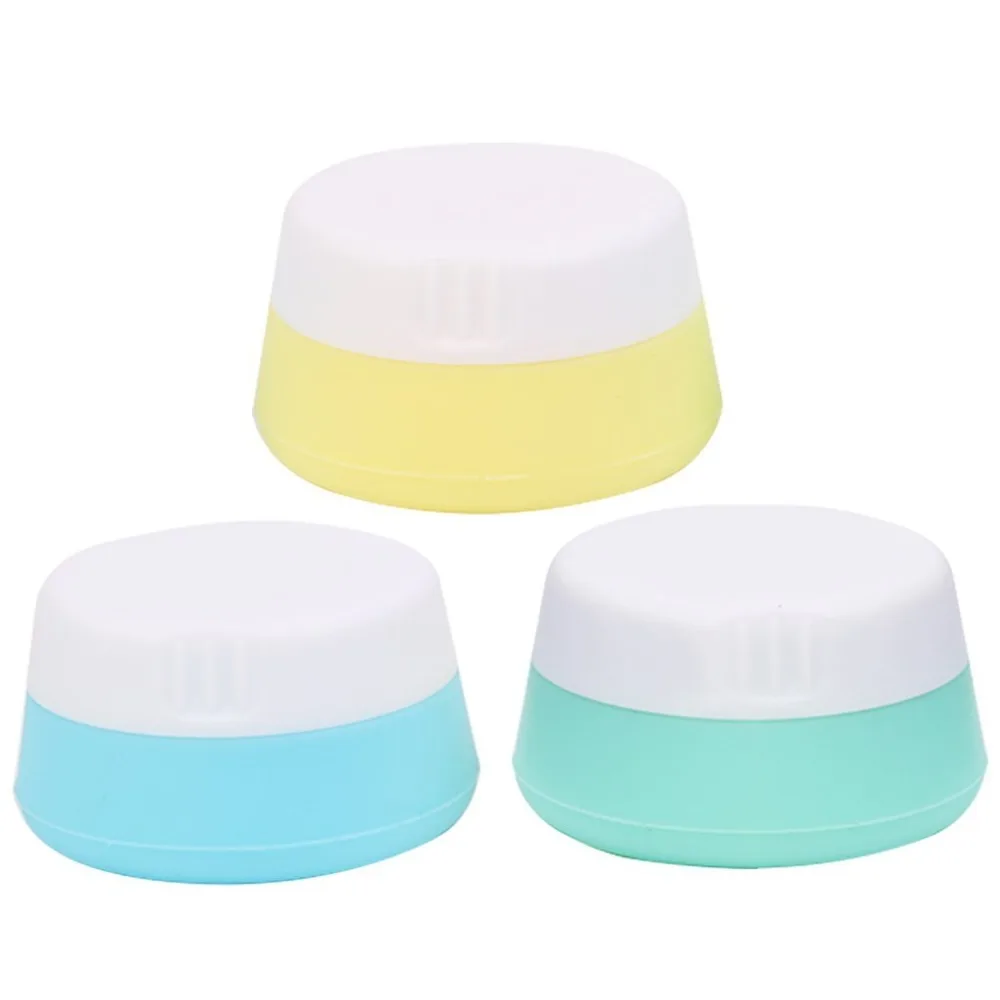 

Silicone Cosmetic Containers with Sealed Lids Pack of 3, 20ml Soft Silicone - BPA Free, Great for Travel Home travel accessories
