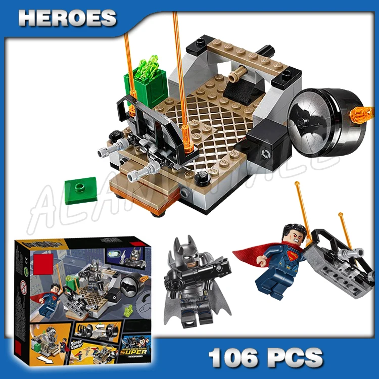 

106pcs Batman vs Superman Bela 07017 Marvel DC Comics Clash of the Heroes DIY Building Blocks Compatible with Lego