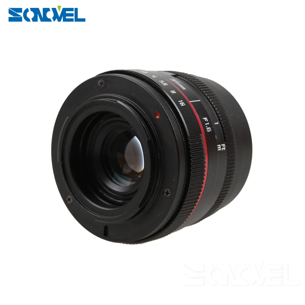 35mm F1.6 Manual Wide Angle Lens for Canon EOS M M2 M3 M5 M6 M10 M100 Mirrorless Camera EF-M