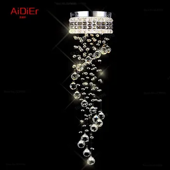 

modern chandelier aisle small Spiral staircase lamp corridor hallway LED Crystal Light balcony lighting