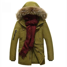 New Men’s Winter Jacket Fashion Fur Collar Plus Size Thicken Warm Casual Parka Men Coat Jaqueta Masculina Inverno M~5XL C16F8318