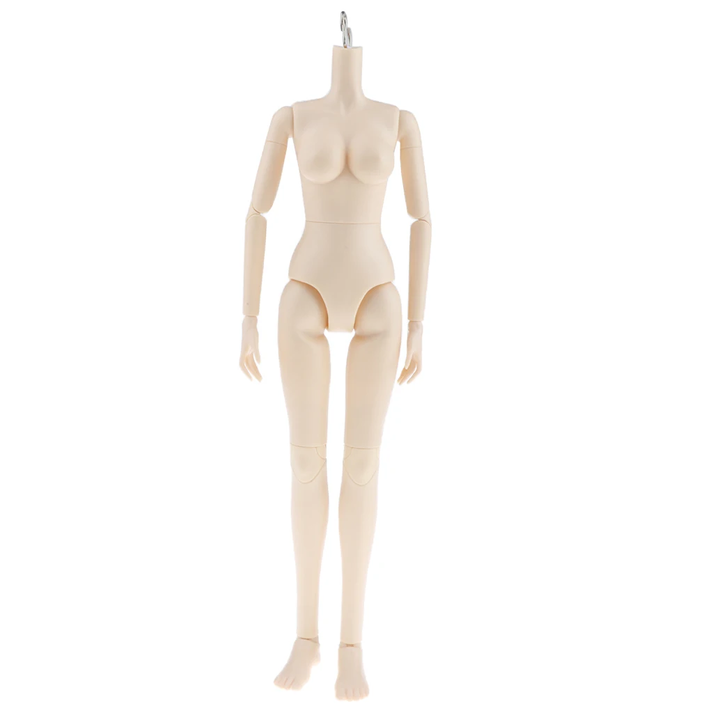 Flexible 16 Joints 1/4 BJD SD Modern Girl Naked Body without Head Normal Skin, for OB Kurhn Doll Custom Use - Large Breast