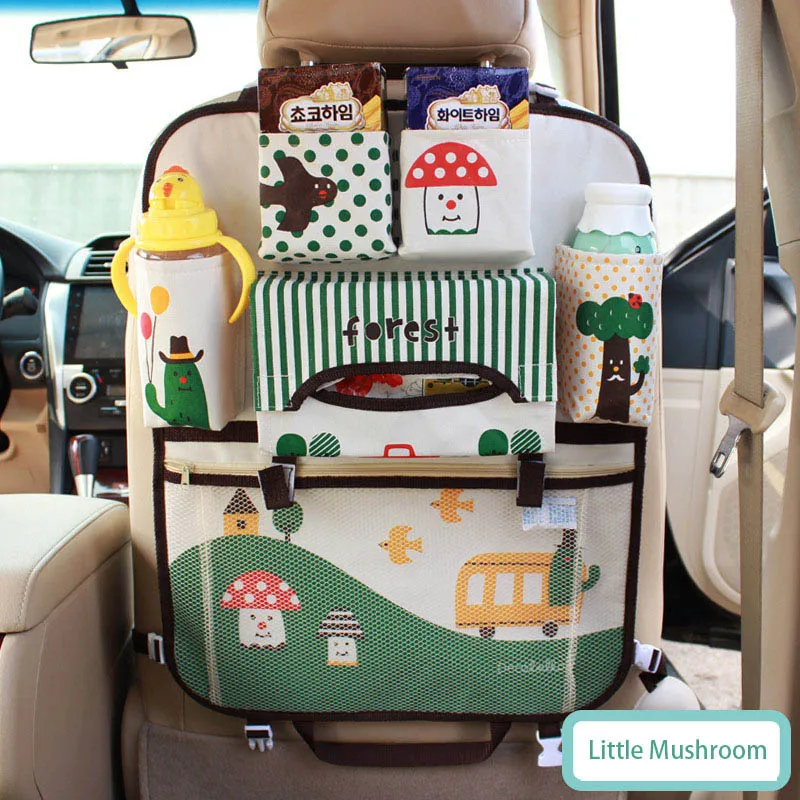 

Cartoon Car Seat Back Storage Hang Bag Multi Pocket Organizer Car styling Baby Product Varia Stowing Tidying Automobile Interior