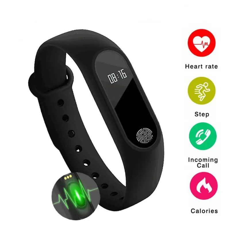 Women&Men's Waterproof IP67 M2 Watch Fitness Heart Rate Monitor Blood Pressure Pedometer Bluetooth Smart Wristband Android iOS Women&Men's Waterproof IP67 M2 Watch Fitness Heart Rate Monitor Blood Pressure Pedometer Bluetooth Smart Wristband Android iOS