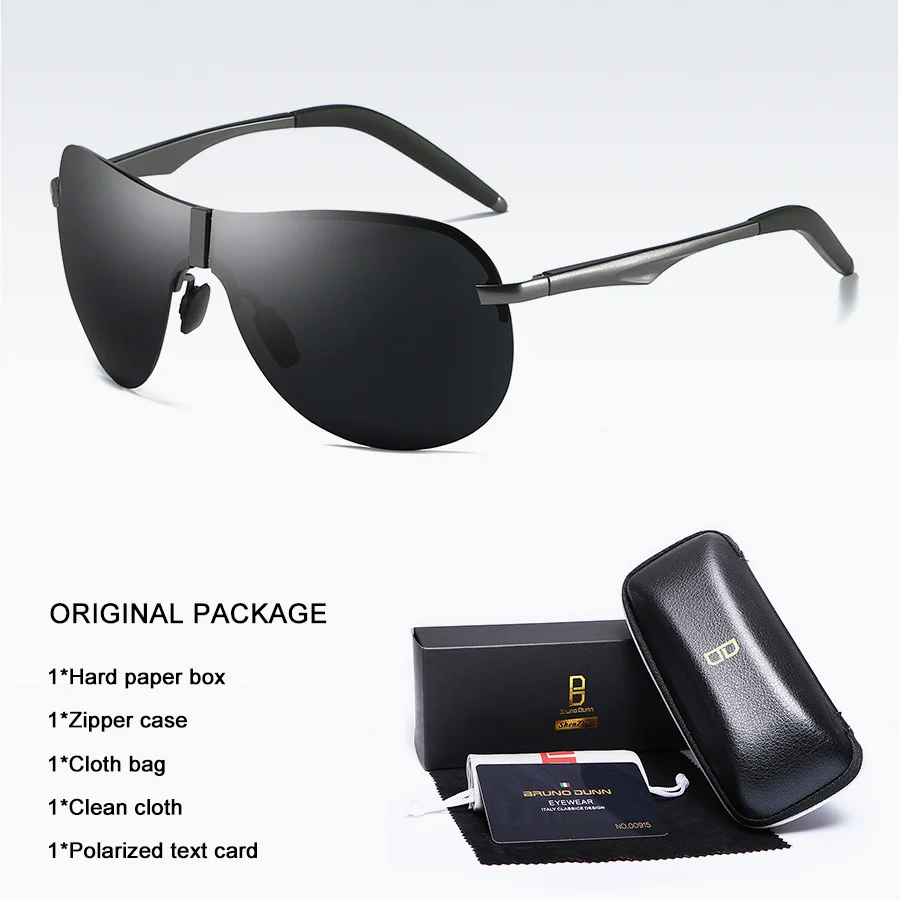 Bruno Dunn AVIATION Sunglasses Men Polarized UV400 High Quality