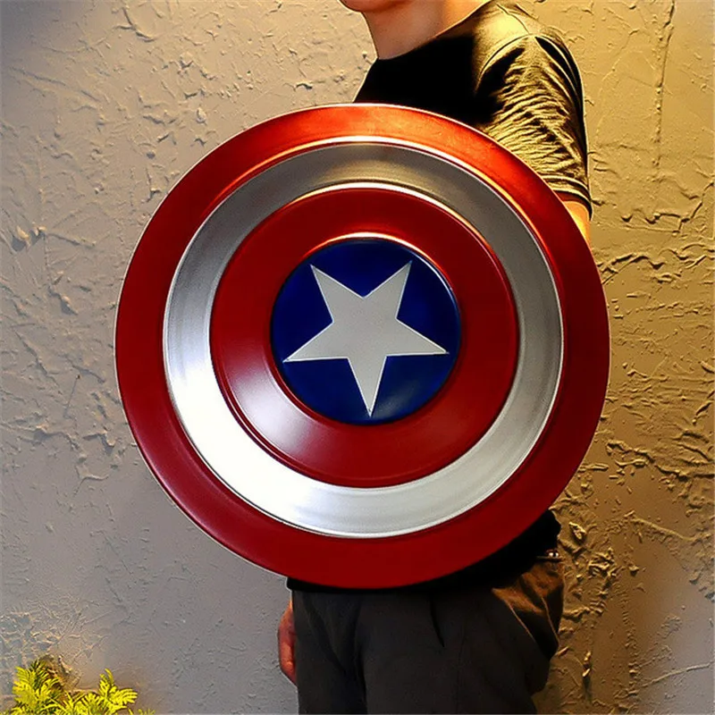 1:1 «Капитан Америка», полностью металлический щит Стива Роджерса, реквизит для косплея, металлический щит на Хэллоуин, супергерой, реквизит для косплея