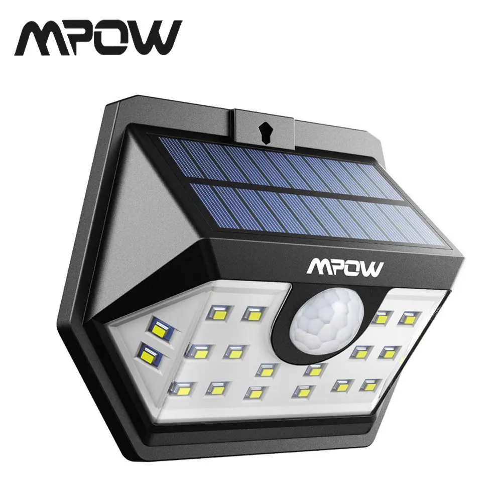 

MPOW 20 LED Solar Light Super Bright Motion Solar Powered Security Wall Lamp Outdoor 120 Angle Wide-angle Sensor IP65 Waterproof