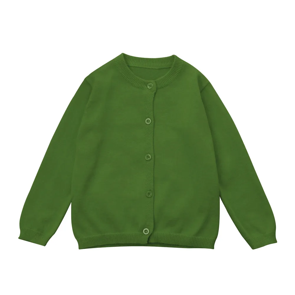 

Toddler Kid Boys Girls Clothes Coat Tops Autumn Winter Long Sleeve Knitted Colorful Solid Sweater Cardigan Coat Tops
