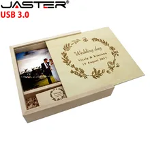 JASTER maple фотоальбом деревянный usb+ коробка Memory stick USB 3,0 4 ГБ 8 ГБ 16 ГБ 32 ГБ 64 ГБ фотография подарок логотип на заказ(170*170*35 мм