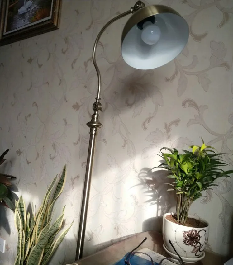 Американская кантри Напольная Лампа в скандинавском стиле личность кабинет вертикальная лампа гостиная диван лампа ZP5131618