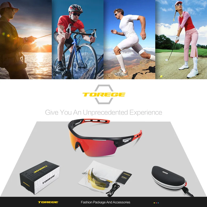 Поляризованные спортивные солнцезащитные очки с 4 сменными линзами для мужчин и женщин, для бега, вождения, рыбалки, гольфа, бейсбольные Брендовые очки