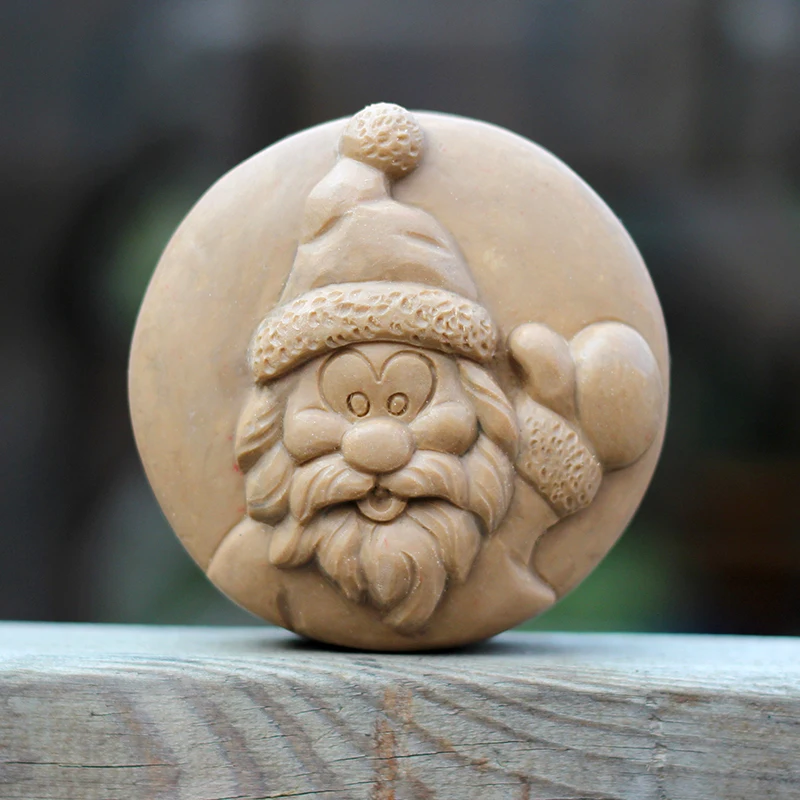 Silicone Soap Mold Santa Christmas Shape Handmade Soap Mould Chocolate