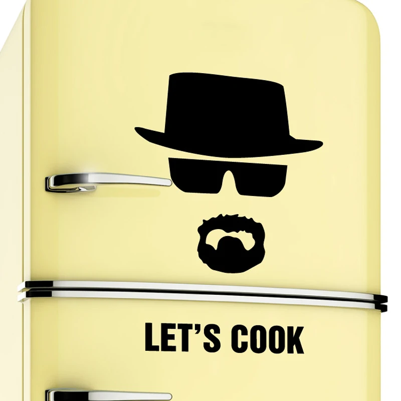 

Kililaya Cut-out Vinyl Wall Decals Fridge Let's Cook Breaking Bad Removable DIY Home Decor Wallpaper Wall Decor