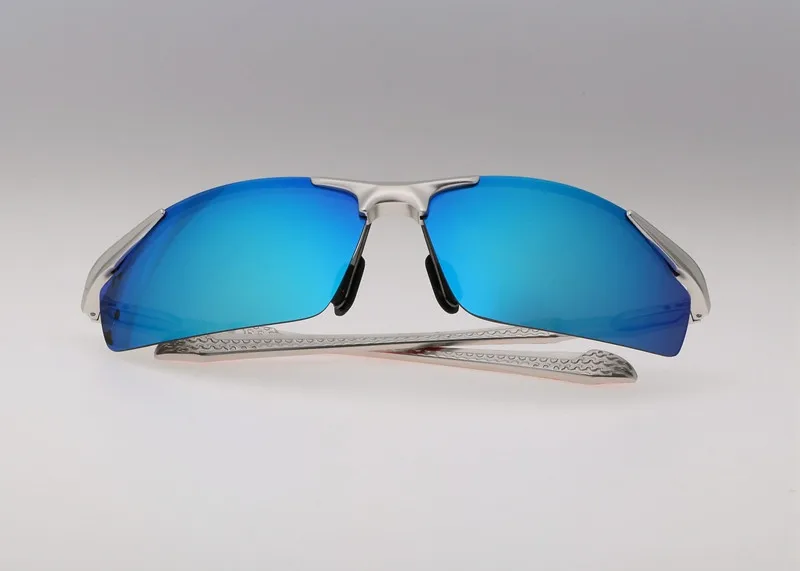 Мужские поляризованные солнцезащитные очки с оправой из алюминиевого сплава, зеркальные линзы, поляризационные солнцезащитные очки для вождения, модные мужские солнцезащитные очки, 3 цвета