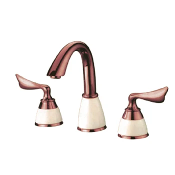 

Azos Split FaucetSoft Basin Brass Rose Gold Cold and Hot Switch Bathroom vegetable Sink Shower Room Double Handle Three Holes R