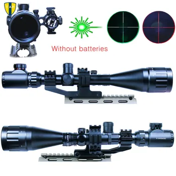 

High quality 6-24x50 Hunting Rifle Scope Mil-dot Illuminated Snipe Scope & Green Laser Sight JG1 Airsoft Hunting Rifle Scope