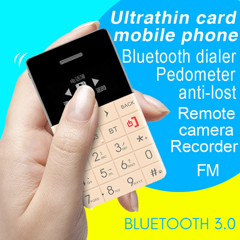 Qmart Q5 Arabic Hebrew Swedish Bluetooth Remote control MP3 FM Bluetooth dialer mini Ultrathin card cell