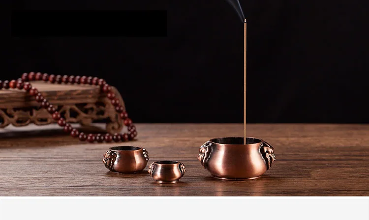 

Copper Incense Holder Assembly Stick Incense Smell Removing Lion Design Aromatherapy Furnace Buddha With 7 measurement Hole