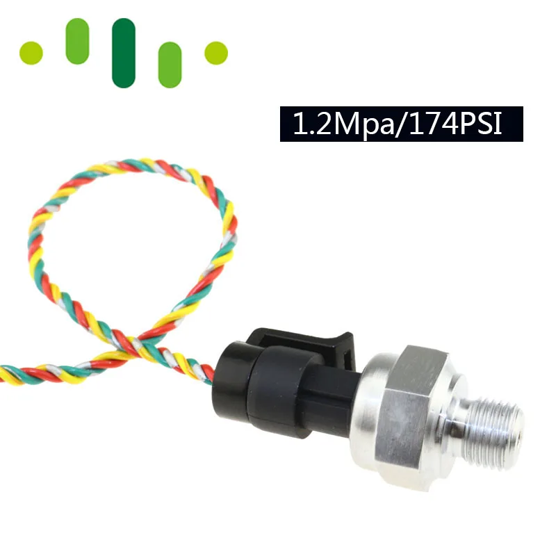 

5V G1/4 Pressure Sensor Transmitter Pressure Transducer Switch 1.2 MPa 120Bar 1.2MPa 174 PSI For Water Gas Oil