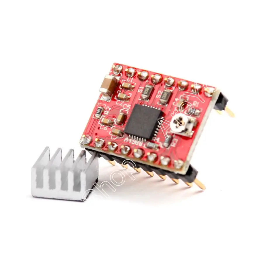 

Areyourshop Sale 5PCS A4988 Stepper Driver With Heatsink For 3D Printer Compatible To For Arduino