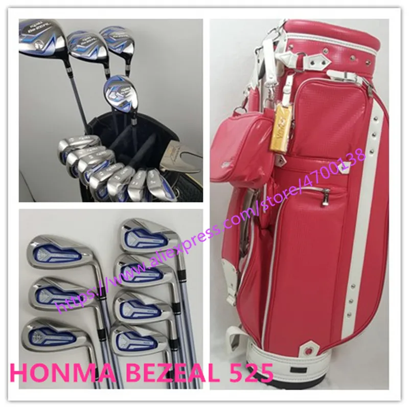 Женские Гольф-клубы HONMA BEZEAL 525 утюги для гольфа Гольф-клуб Графит Гольф-клуб L гибка и сумка