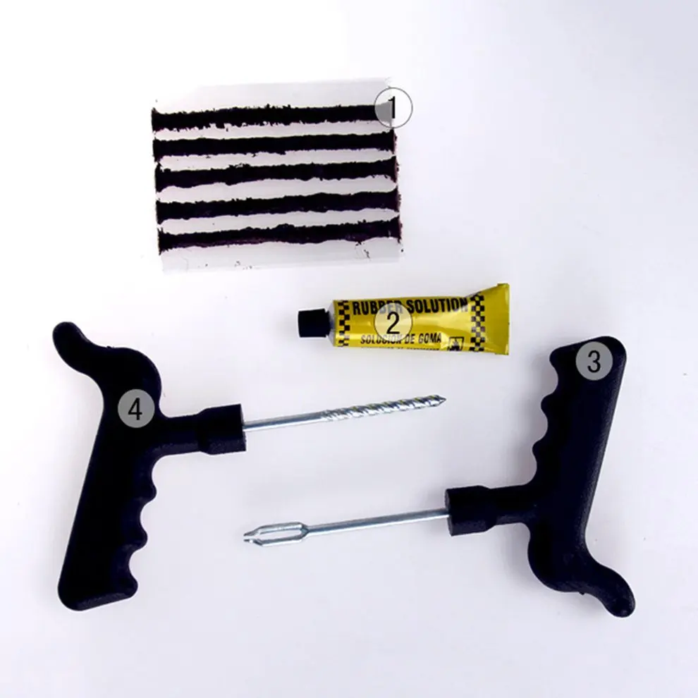

Motorcycle Car Tubeless Tire Puncture Repair Tool Kit Tire Repair Tools