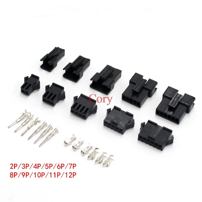 DuPont 2.54mm Plugs 1 2 3 4 5 6 7 8 9 10 Male Female Connector Crimp Terminals