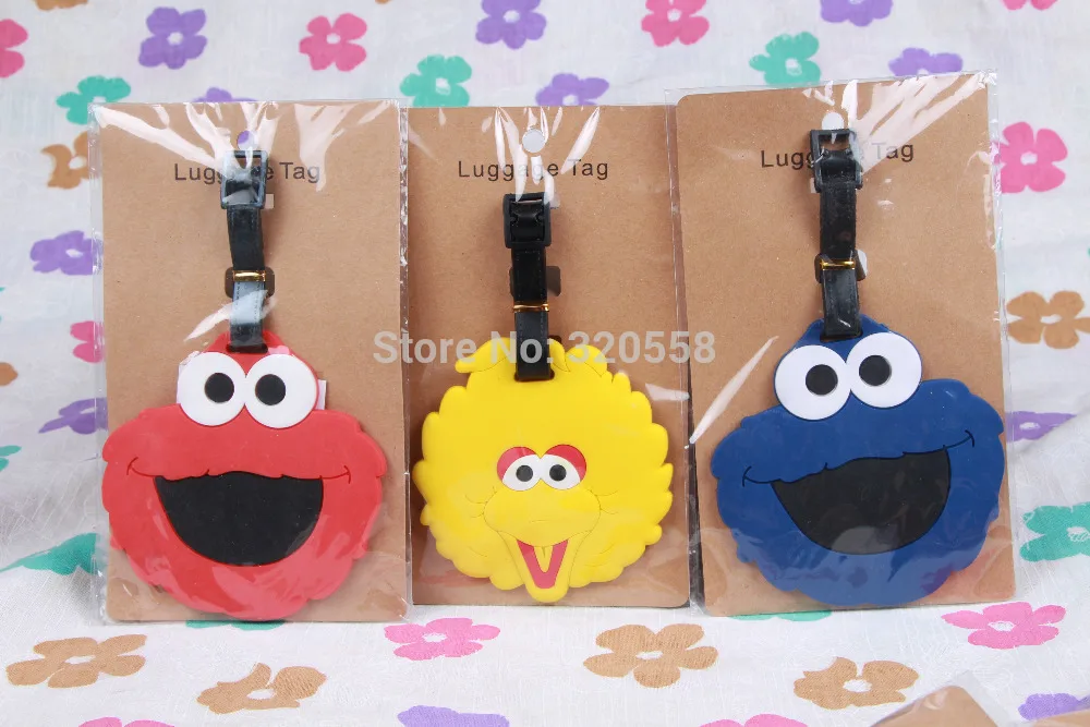 

1pcs Sesame Street ELMO BIRD bag Pendant Travel Name/luggage Tag Novelty toys