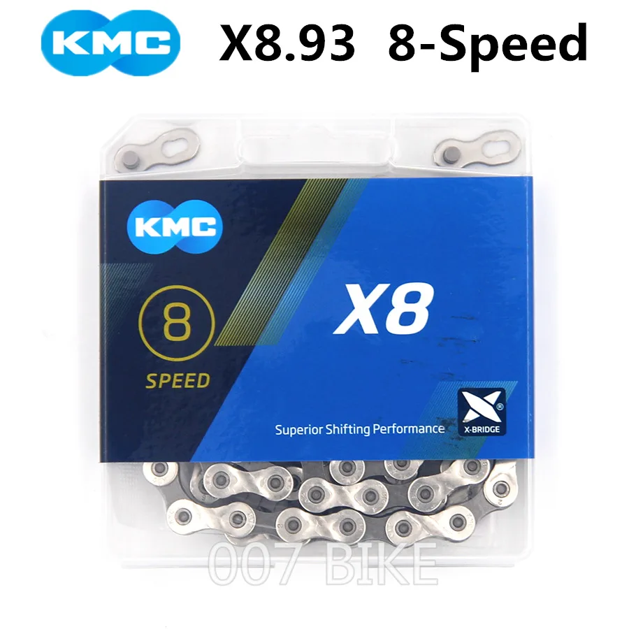 Цепь KMC X8.93 для горного велосипеда 8 скоростей оригинальная цепь Z8 и дорожного 116L
