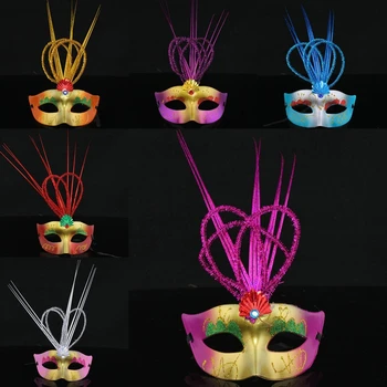 

Halloween mask painted rain rain mask mask color paillette Crown Princess Crown mask