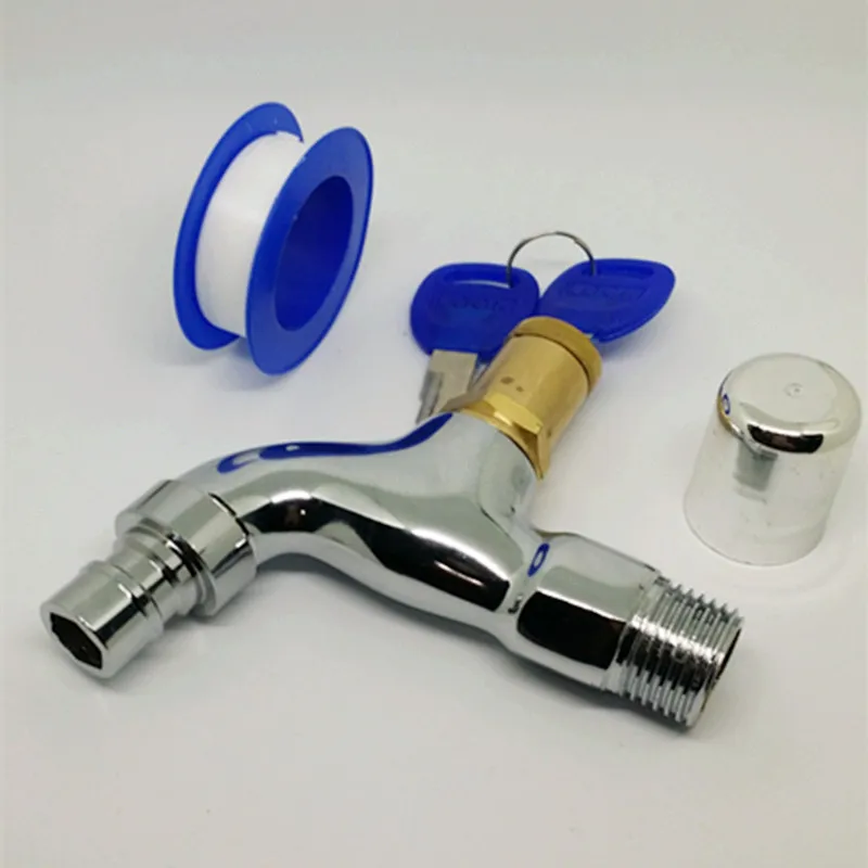 Full copper washing machine lock valve core faucet/full copper tape