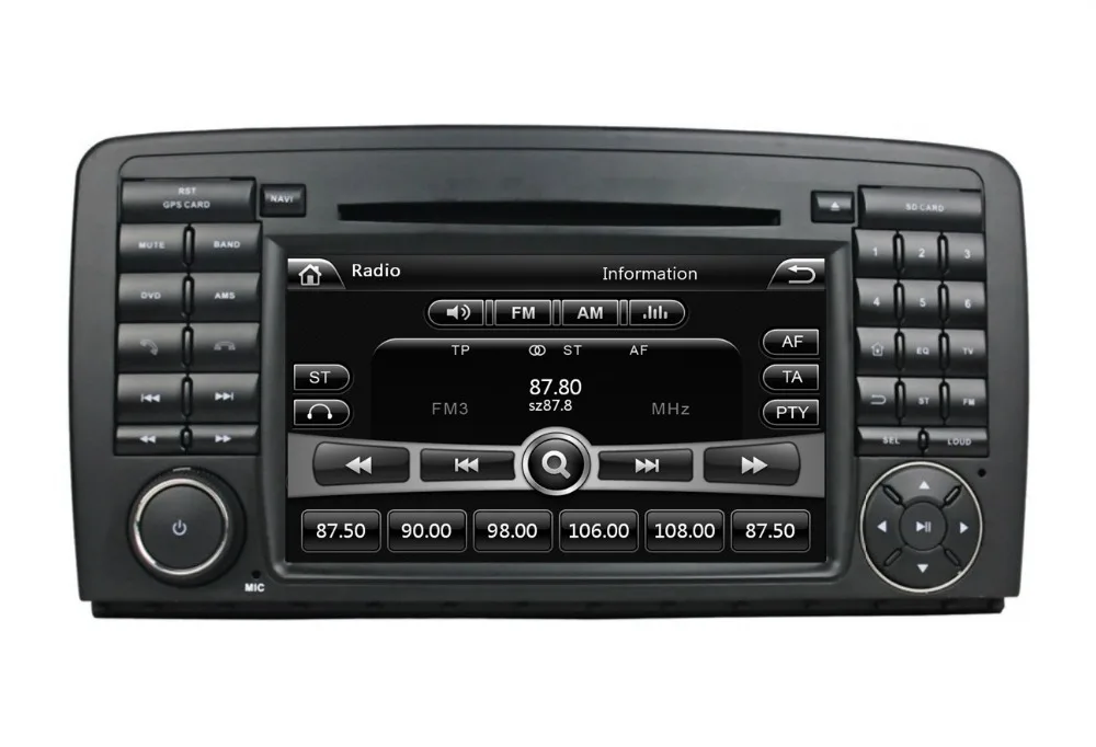 HD 2 din 7" Car Radio DVD Player for Mercedes Benz R Class W251 W280 W300 W320 W350 W500 With