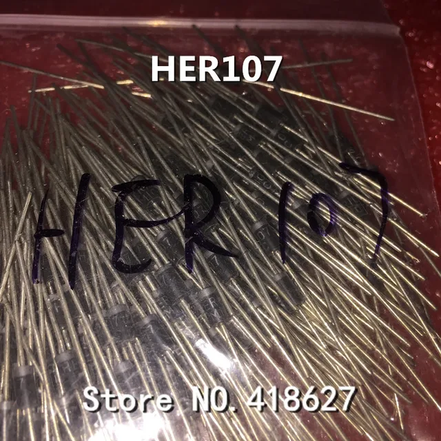 Best Price 200PCS/LOT HER107 Diode 1A/1000V In-Line DO-41 High Efficiency Ultra Fast Recovery Diode