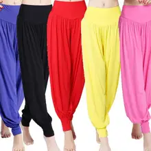 Oversize Модальные ткани брюки фитнес Йога Танец дома отдыха свободные широкие брюки фонари брюки спортивные брюки
