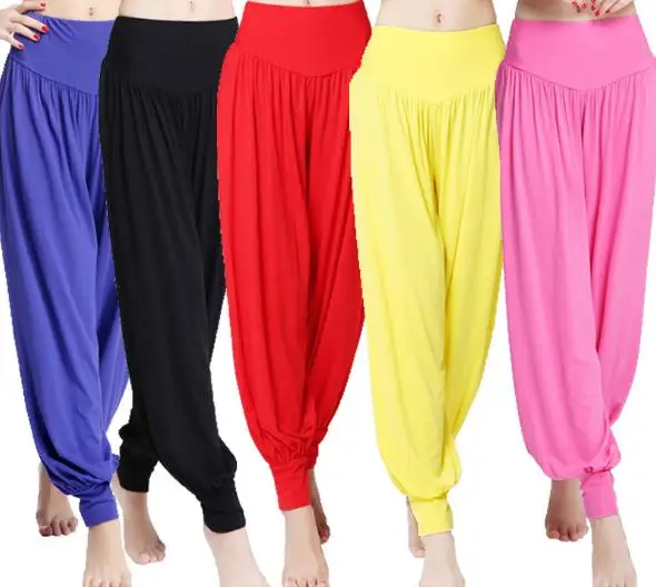 Oversize Modal Fabric Pants Fitness Yoga Dance Home Leisure Loose Wide ...