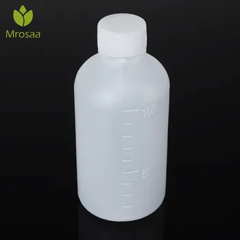 

100ml Clear Plastic Laboratory chemistry Agent Bottle Sample Reagent Liquid Storage Case Bottle Graduated Small Mouth Container