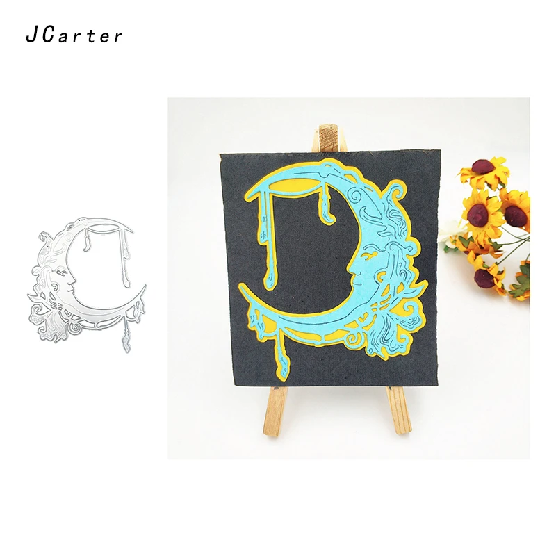 

JC New Arrival Colored Ribbon Moon Metal Cutting Dies for Scrapbooking DIY Embossing Folder Cards Handmade Album Stencil Crafts
