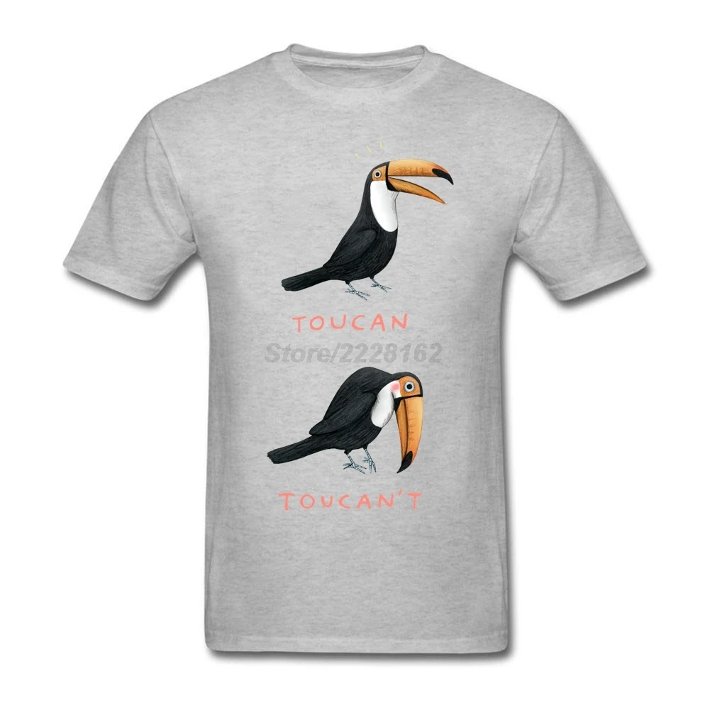 Футболка с круглым вырезом для мужчин и женщин футболка принтом Toucan't Best Birds