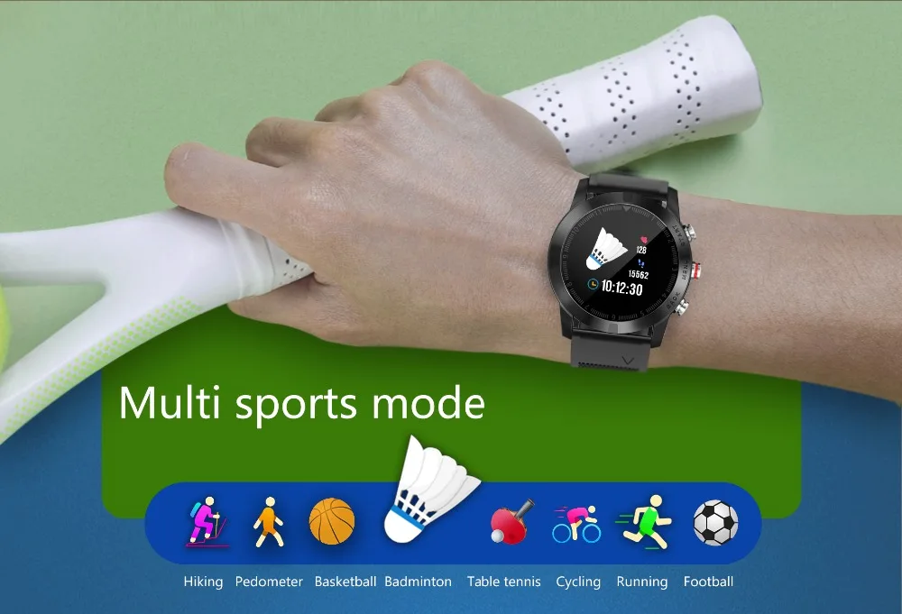 -5 Montre intelligente IP68 étanche Bluetooth 4.2