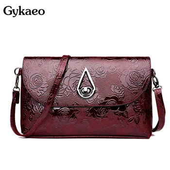 

Gykaeo European and American Style Female Envelope Bag Ladies Flower Embossed Hand Bag Shoulder Bags for Women Messenger Bag